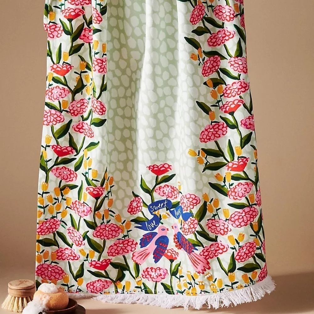 NWT Anthropologie Love Birds Cotton Dish Towel - Picture 1 of 4